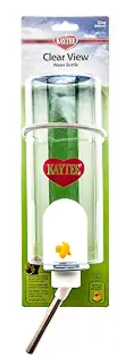 Kaytee Clear View Water Bottle for Pet Rabbits, Ferrets, and Guinea Pigs, 32 oz